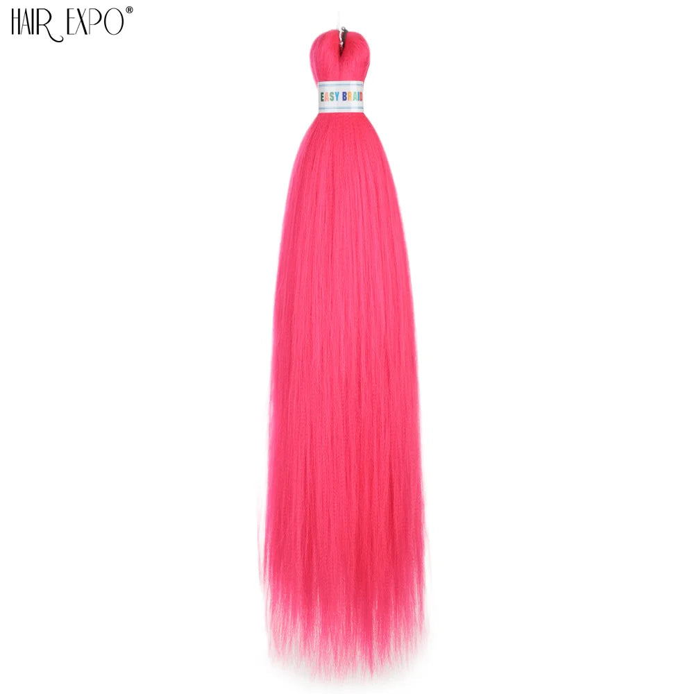 26-inch easy-trend hair extensions by Corporación Turística, featuring natural-looking braided extensions in vibrant green color.