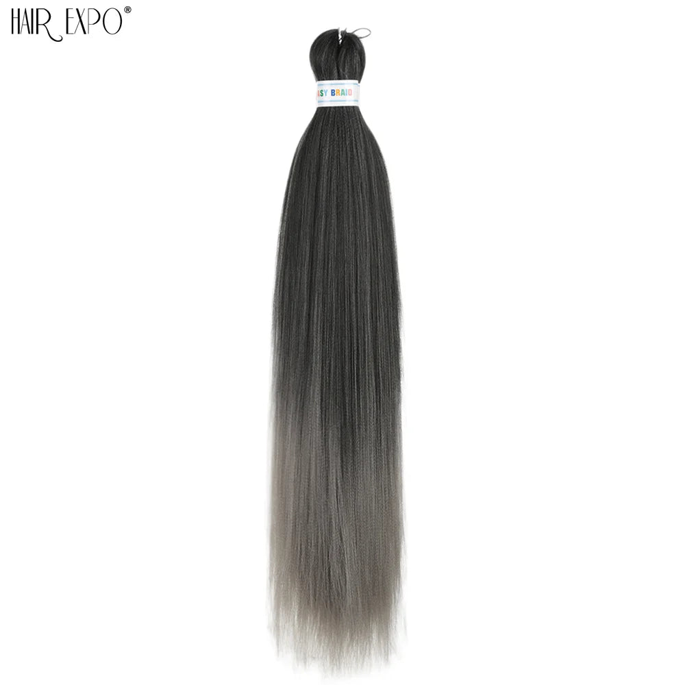 26-inch easy-to-install hair extensions with braids from Corporación Turística, shown in green, featuring natural-looking, textured braids.