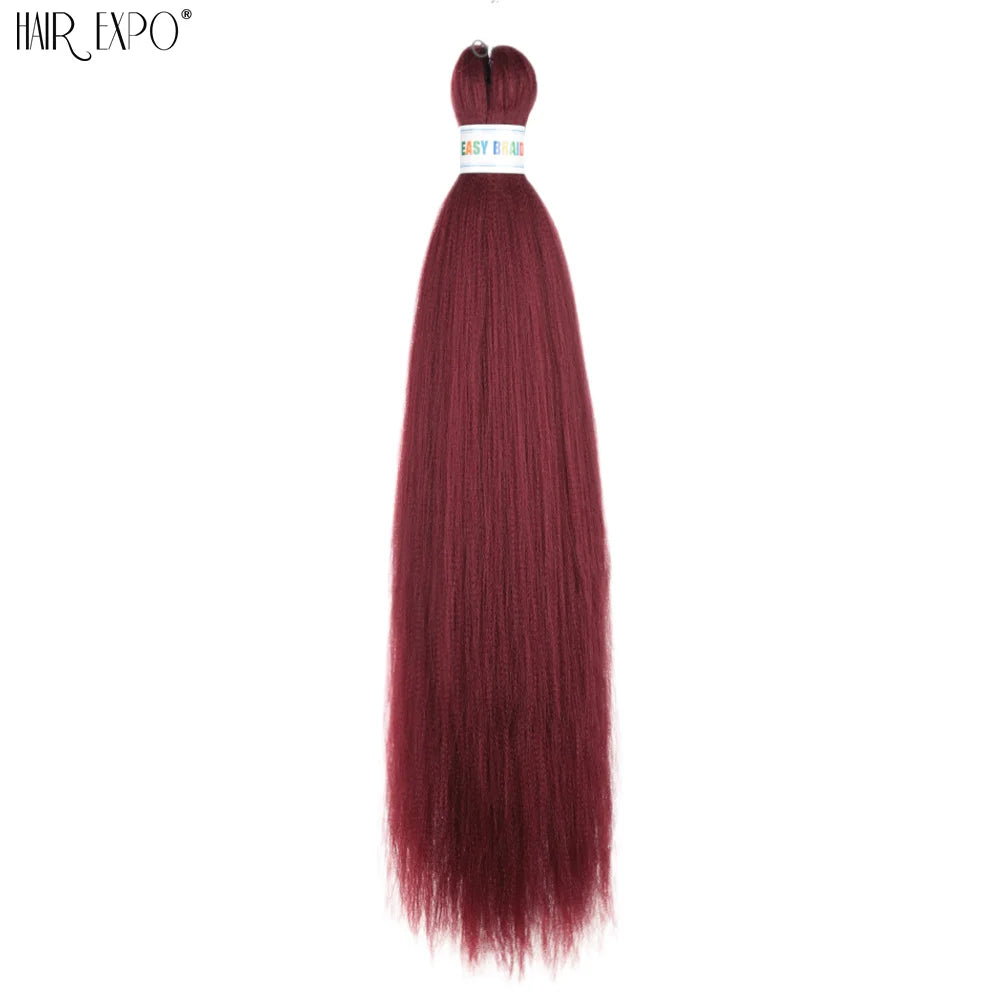 26-inch easy-trend hair extensions from Corporación Turística featuring natural-looking braids in vibrant green color.