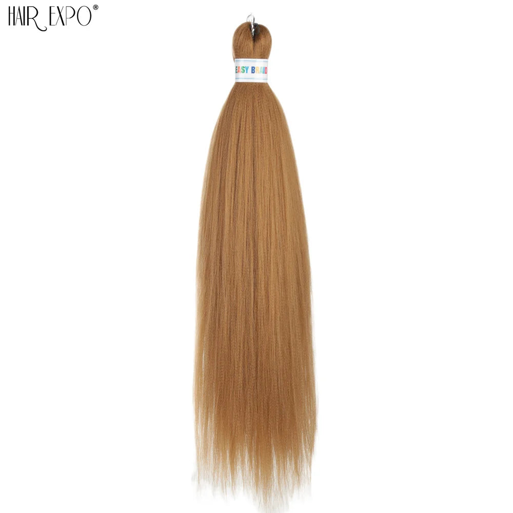 26-inch easy-trend hair extensions from Corporación Turística featuring natural-looking braided style on green synthetic hair.