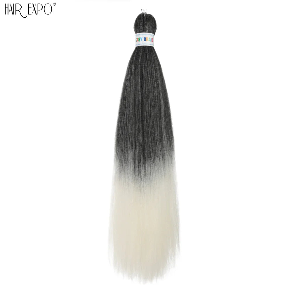 26-inch easy-trend hair extensions from Corporación Turística featuring natural-looking braided style in vibrant green.