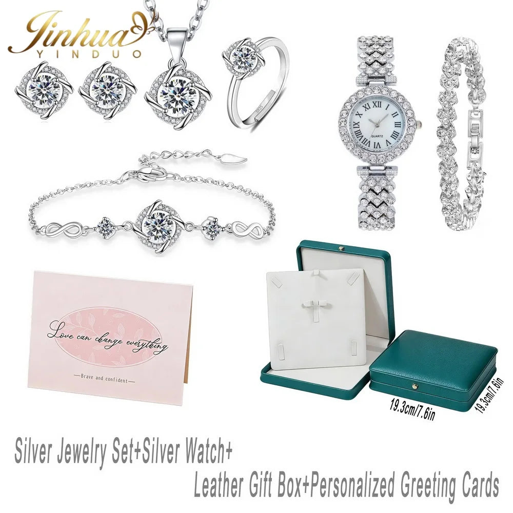 Classic sterling silver jewelry set featuring blue stones, displayed with a redimensionable gauze bag, by Corporación Turística.