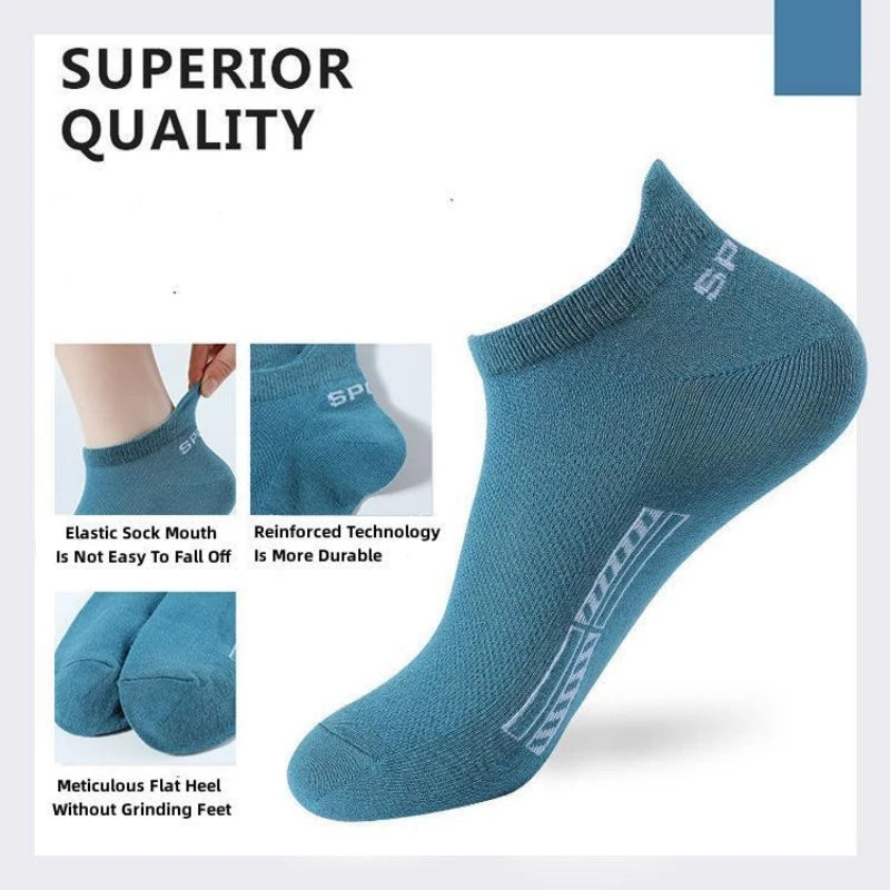 Set of five pairs of gray ankle socks for men by Corporación Turística, high-quality cotton with comfortable fit.