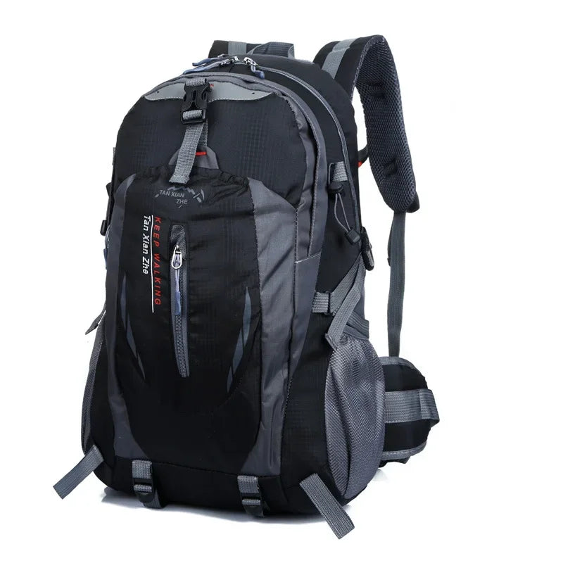 Green outdoor travel backpack from Corporación Turística, large capacity hiking and adventure mochila de viaje for outdoor trips.