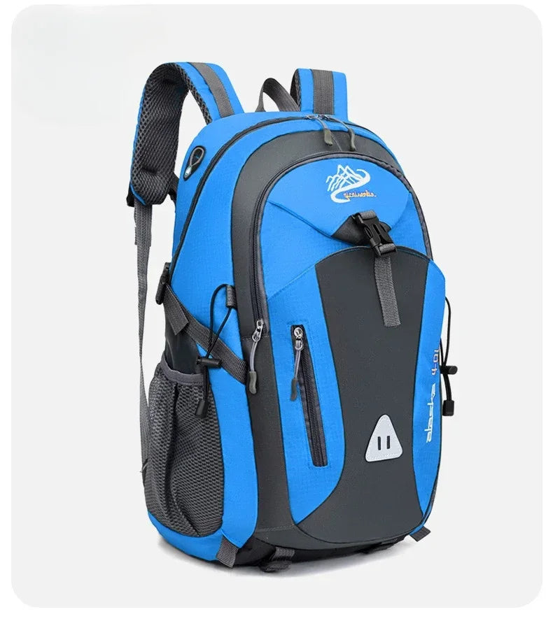 Small green travel backpack for men and women, hiking and mountaineering bag by Corporación Turística.