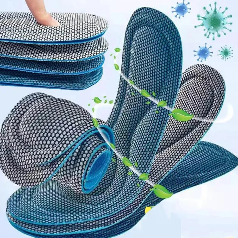 Pair of grey orthotic insoles made of memory foam for comfort, designed for men, from Corporación Turística, size 35-36.