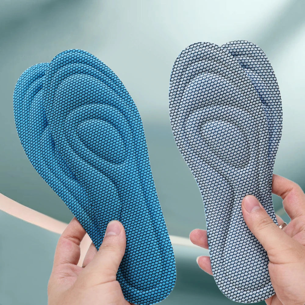 Pair of gray orthopedic memory foam insoles from Corporación Turística, size 35-36, designed for comfort and support.