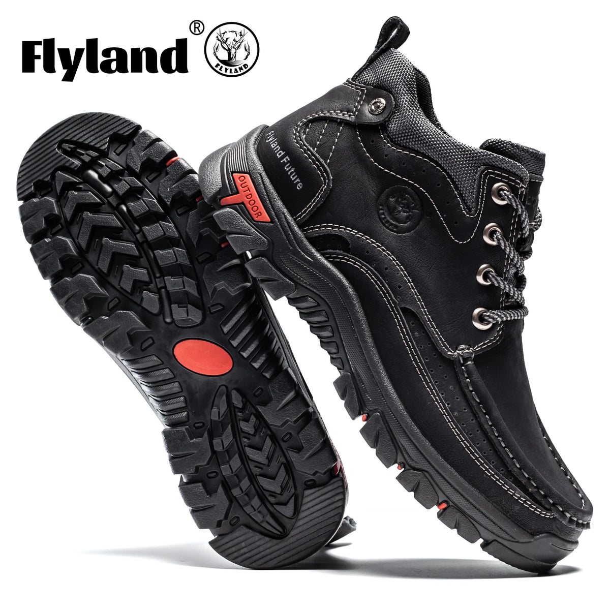 Flyland men's grey Chukka boots by Corporación Turística, casual leather shoes with a sleek design and comfortable fit.