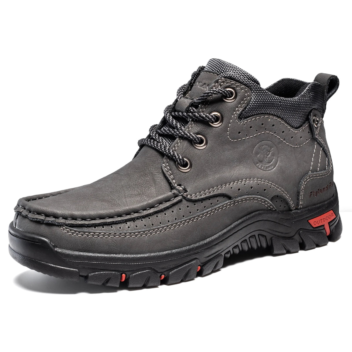 Grey Flyland men's chukka boots, casual leather shoes from Corporación Turística, shown on a neutral background.