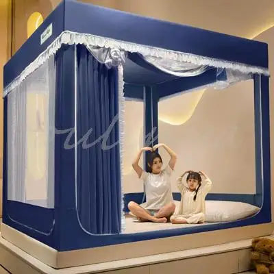 Mosquitera cuna anticaída Yurta Mongol infantil de Corporación Turística, para camas de 1.5m a 1.8m, con soporte y varilla.