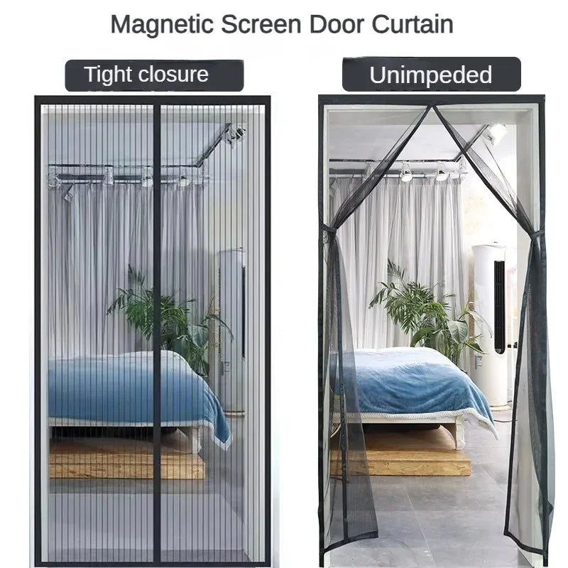 Magnetic automatic mosquito net for doors and windows by Corporación Turística, white, 90x210cm, insect protection for home.