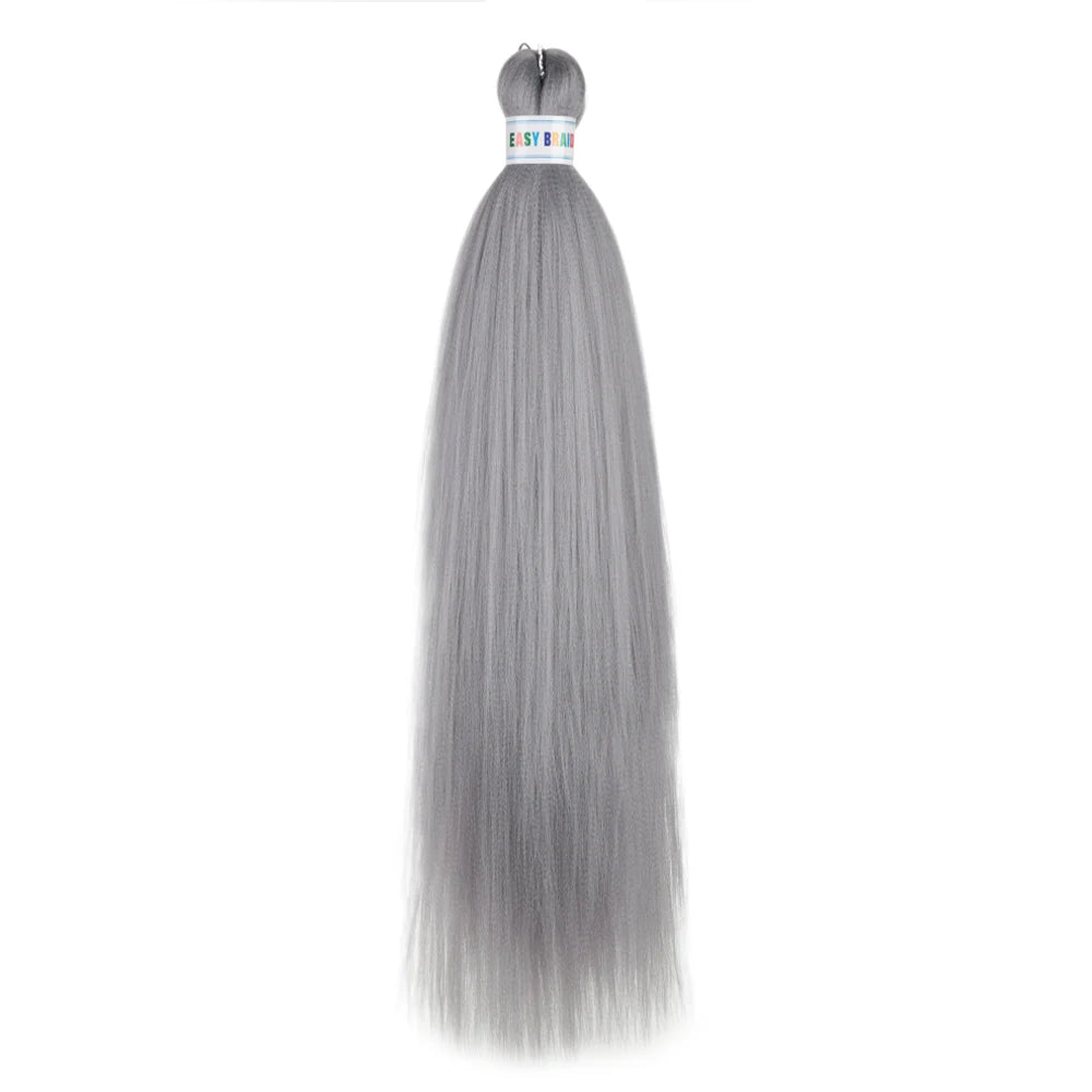 Blue ombre synthetic Kanekalon hair extensions from Corporación Turística, 26 inches long, three-piece set.
