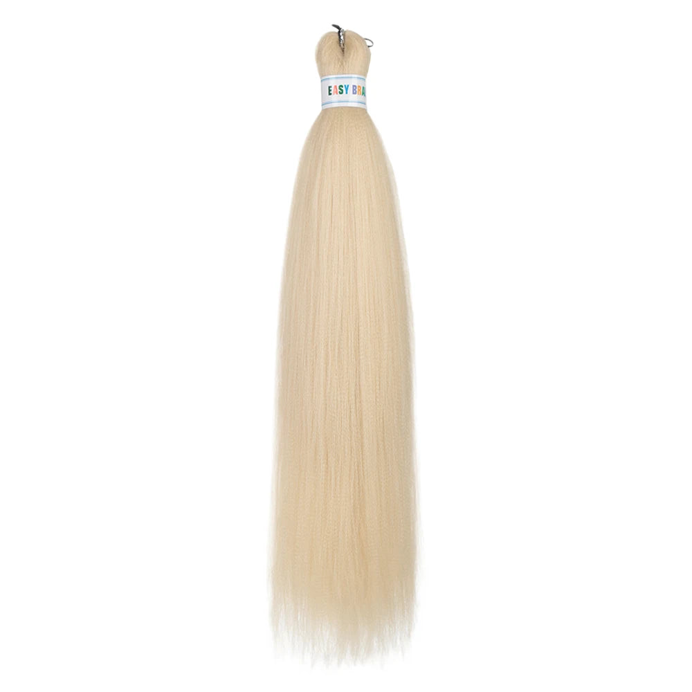 Blue ombre synthetic Kanekalon hair extensions by Corporación Turística, 26 inches long, three pieces per set.