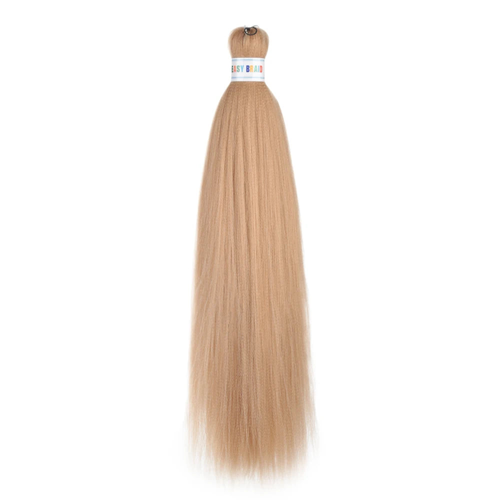 Blue Ombre synthetic Kanekalon hair extensions in three bundles, 26 inches long, by Corporación Turística.
