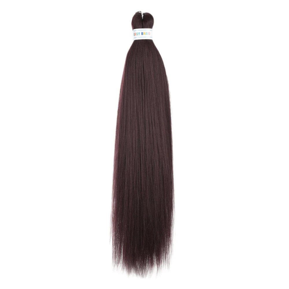 Three 26-inch blue ombre synthetic Kanekalon hair extensions by Corporación Turística, displayed in a bundle.