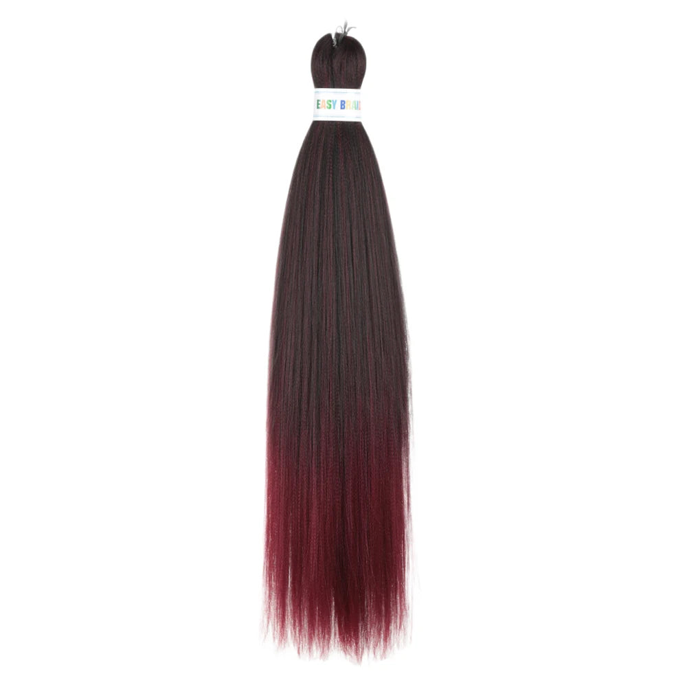 Blue ombre synthetic Kanekalon hair extensions by Corporación Turística, 26 inches long, three units per lot, pre-stretched style.