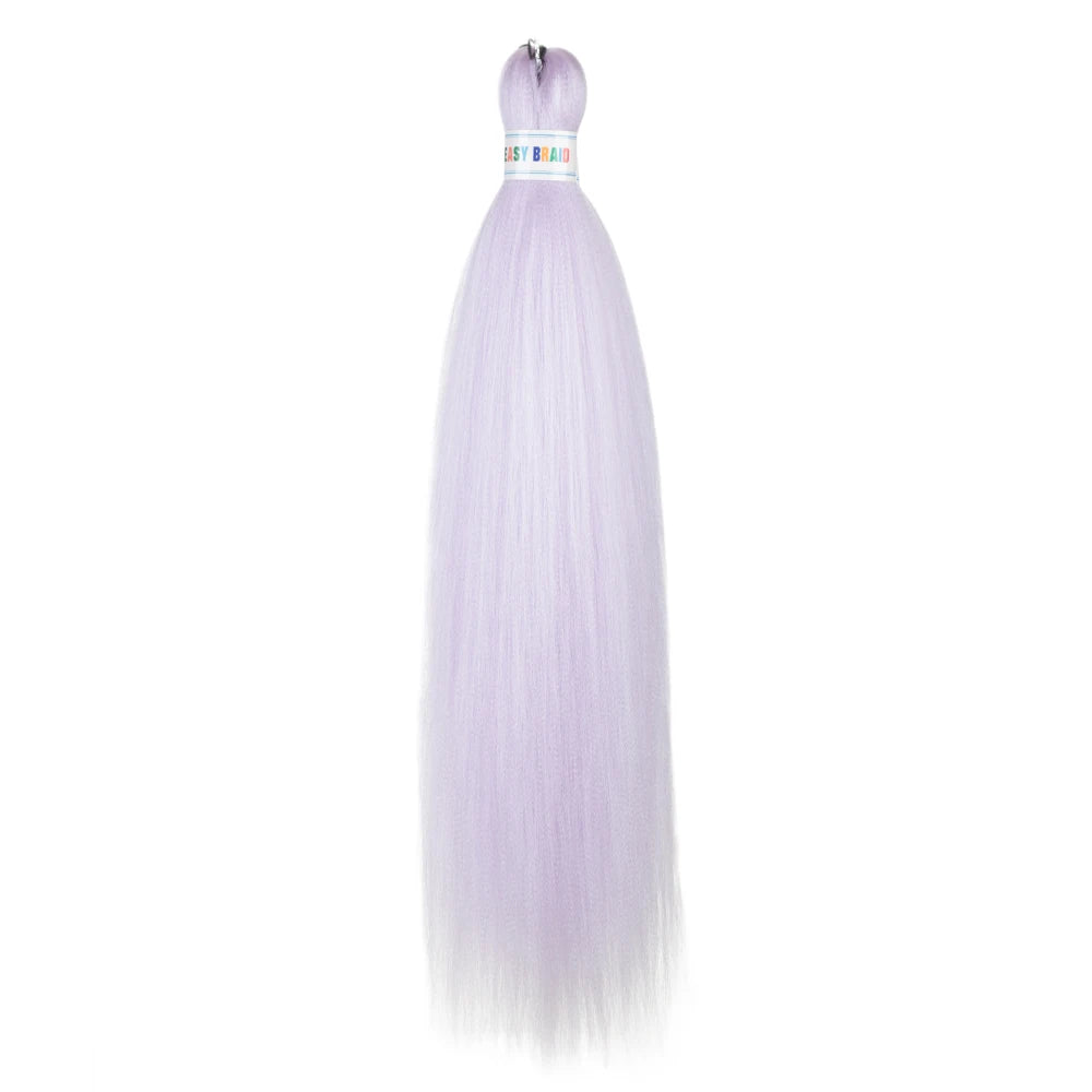 Blue ombre synthetic Kanekalon hair extensions by Corporación Turística, 26 inches long, set of three bundles.