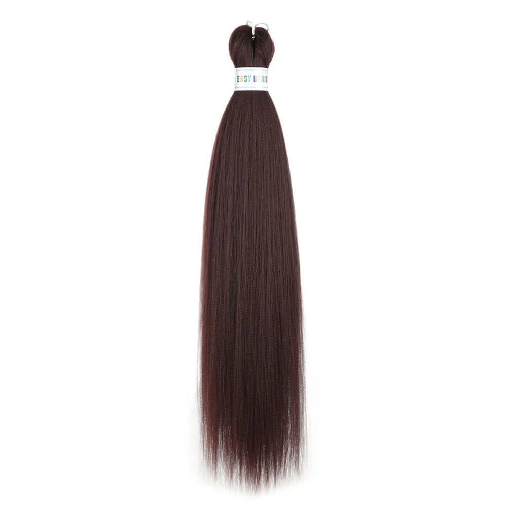 Blue ombre synthetic Kanekalon hair extensions by Corporación Turística, 26 inches long, set of three bundles.