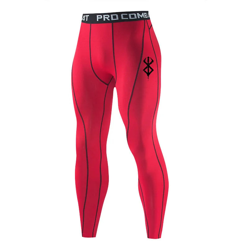 Men's quick-dry sports leggings by Corporación Turística, lightweight athletic pants for active wear, shown in color M.