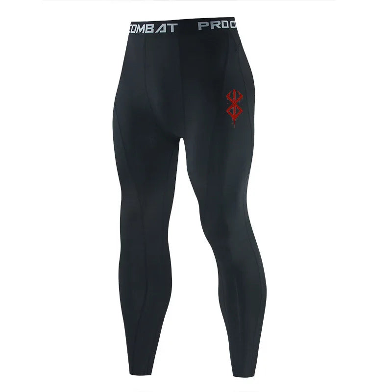 Men's quick-dry sports leggings by Corporación Turística, lightweight athletic pants for active wear, shown in color M.