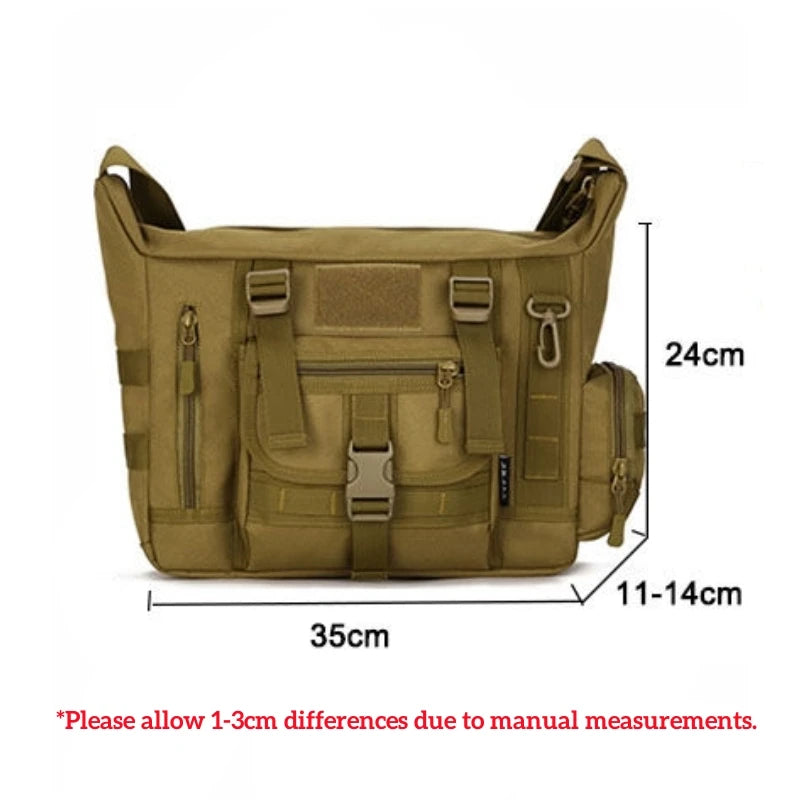 Khaki 14-inch laptop shoulder bag by Corporación Turística with adjustable strap and padded compartment for protection.