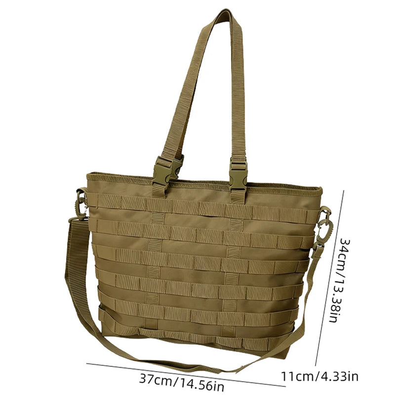 Large khaki gym and fitness bag by Scione, with sturdy handles and spacious interior for sports gear, from Corporación Turística.