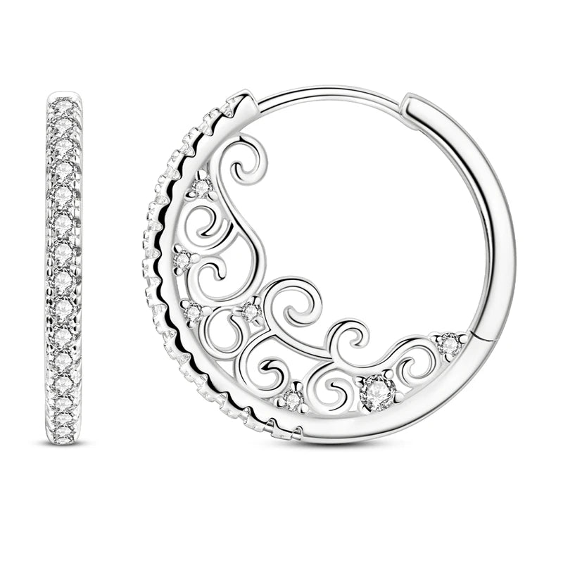 Sterling silver hoop earrings from Corporación Turística, stylish and original jewelry featuring high-quality 925 silver hoops.