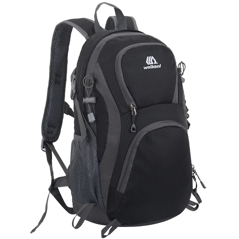 Light blue travel backpack by Corporación Turística, versatile bag for men, women, and children, suitable for trips and outdoor activities.