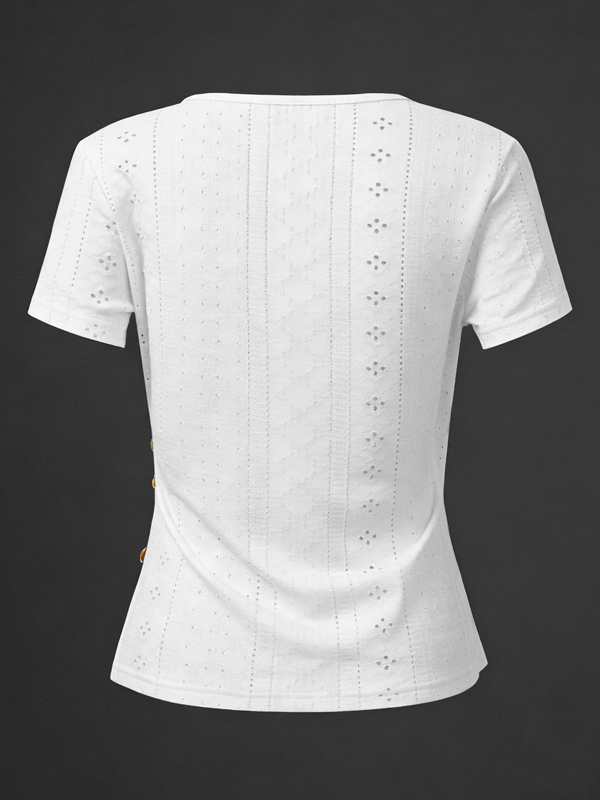 Light brown women's short-sleeve T-shirt from Corporación Turística, casual style, fitted fabric, and round neckline.