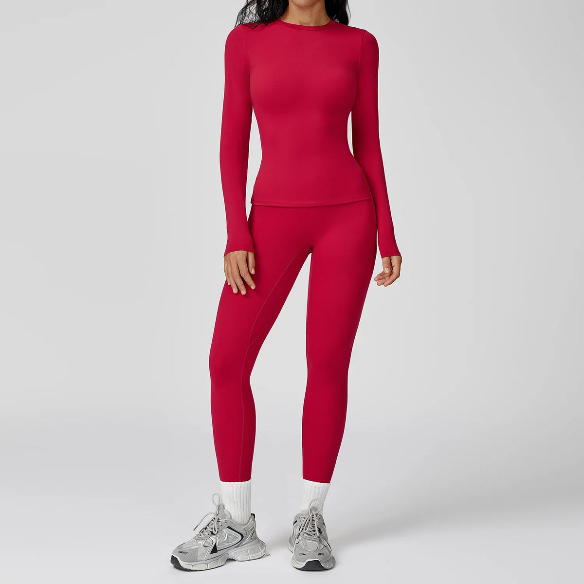 Mocha brown yoga set with 2 pieces from Corporación Turística, athletic clothing for comfortable workout wear.