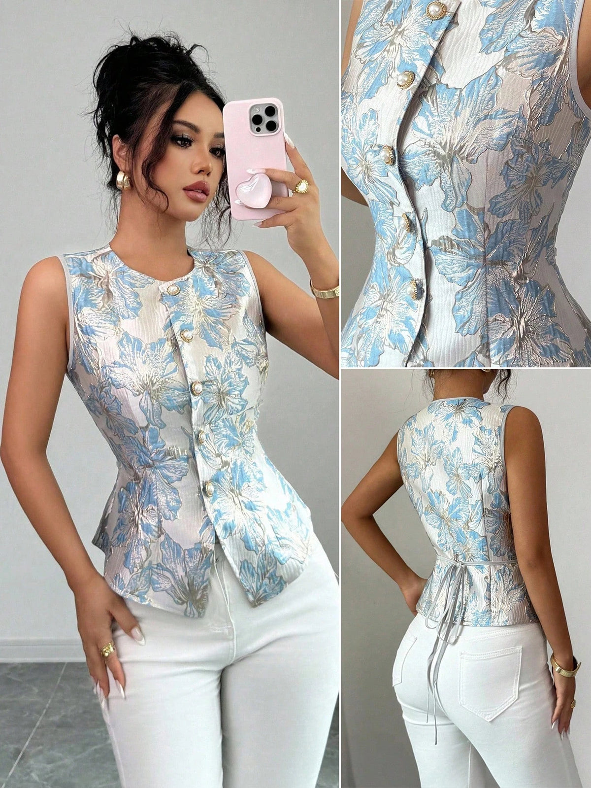Elegant blue women's blouse from Corporación Turística's 2026 collection, featuring stylish design and comfortable fit.
