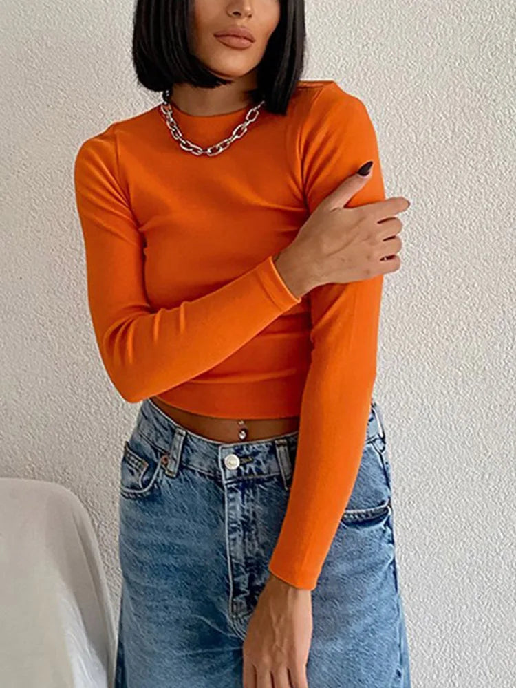 Green women's ribbed collar T-shirt by Corporación Turística, featuring a comfortable fit and stylish design.