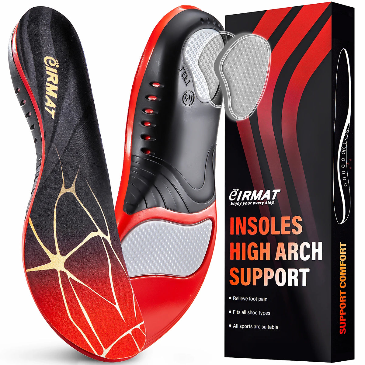 Resistente ortopedic insole with arch support from Corporación Turística, designed for comfort and foot stability.