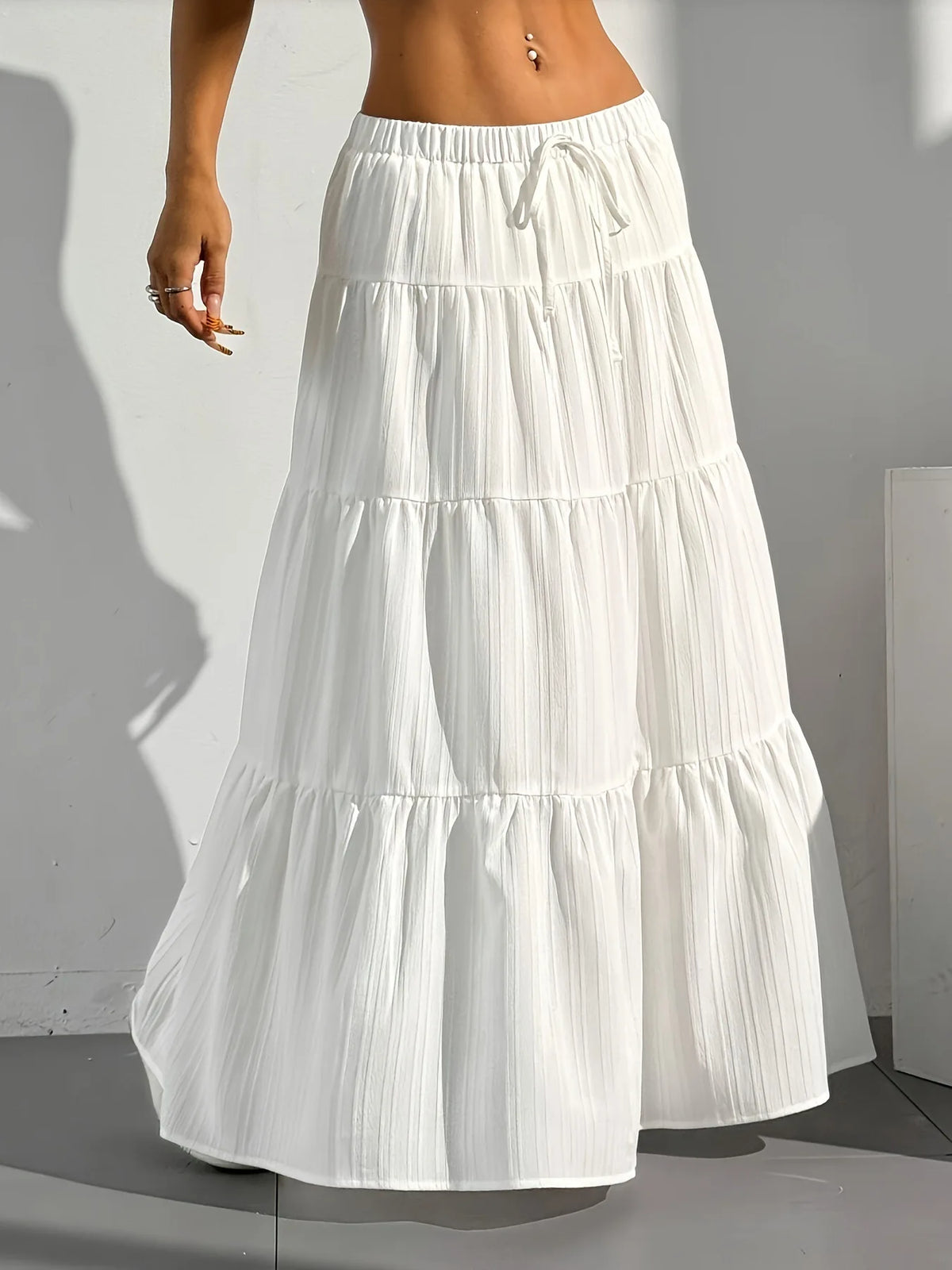 Black women's fashion skirt by Corporación Turística featuring modern European cross-border style.