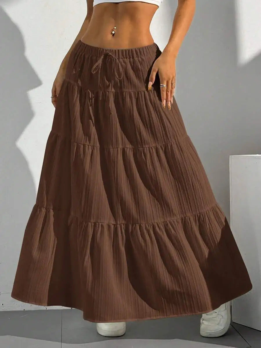 Elegant black women's skirt by Corporación Turística featuring a modern European transborder style.
