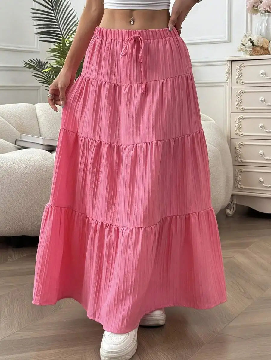 Black European-style women's skirt by Corporación Turística featuring a modern transborder design.