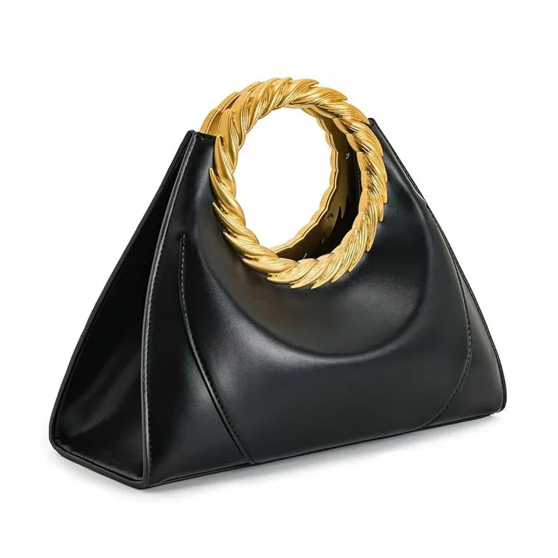 Luxury women's black hand purse featuring Nuevo Diseño 2026 style, with elegant design and high-quality materials by Corporación Turística.