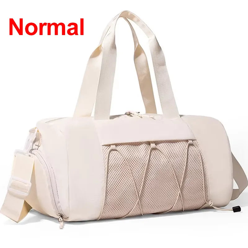 Black gym and travel bag for women and men by Corporación Turística, showing spacious design and sturdy handles.