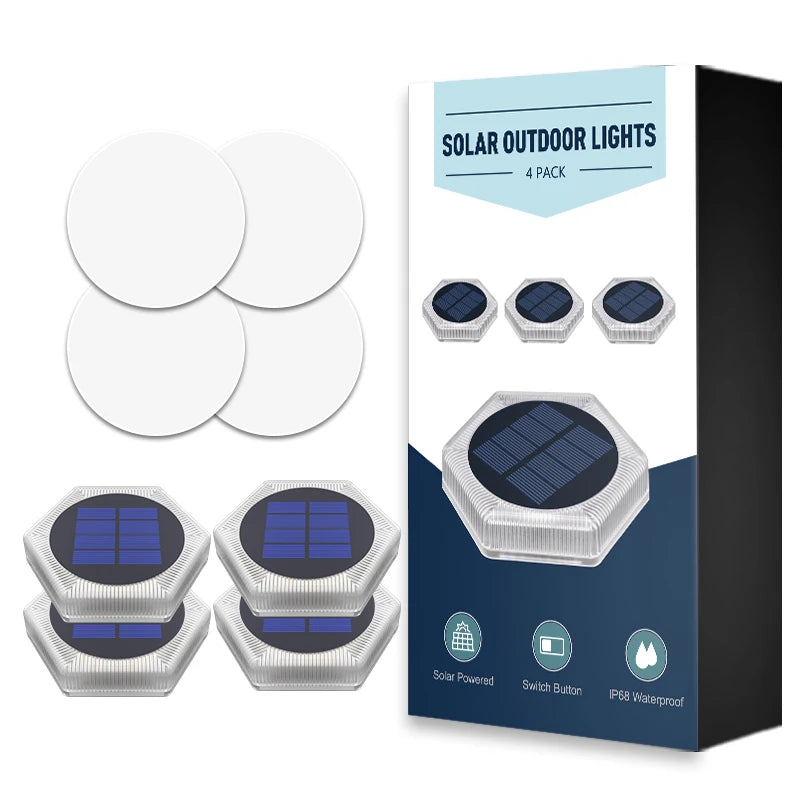 Exterior solar pathway lights by Corporación Turística, cool white LED outdoor solar lighting for garden and walkway illumination.