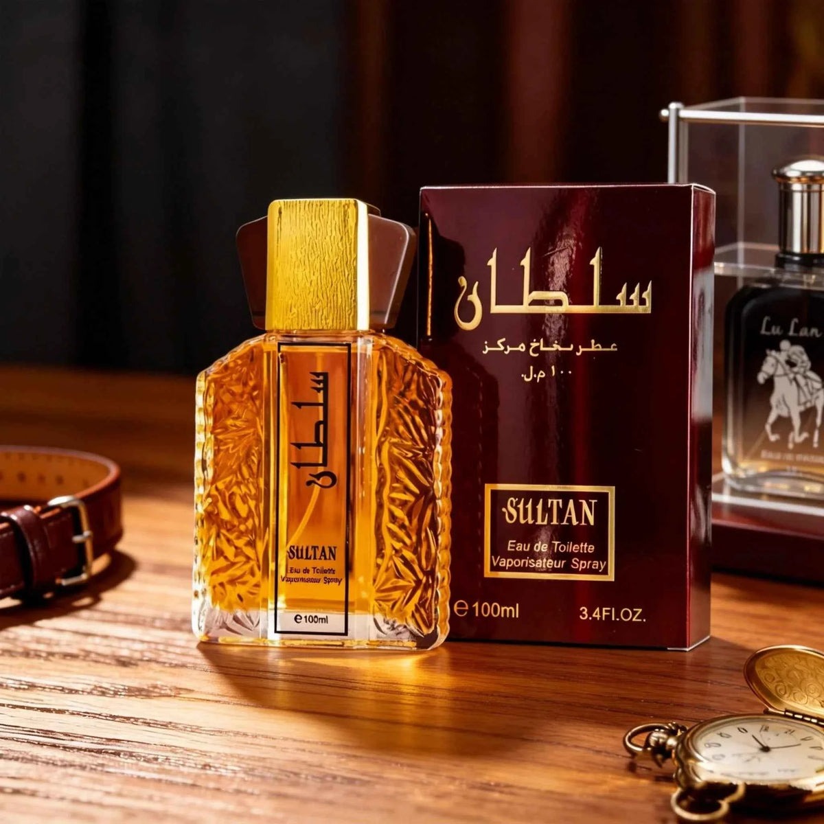 100ml Sultan Arabian Oriental Men Eau de Toilette by Corporación Turística, featuring elegant bottle and rich oriental fragrance.
