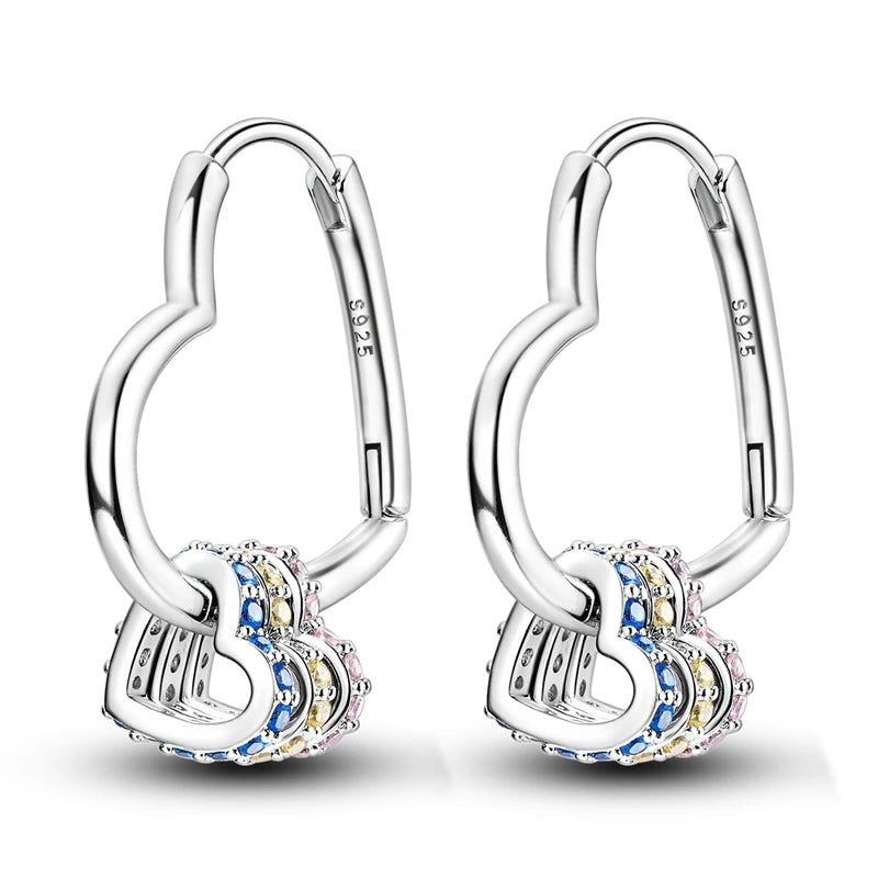 Sterling silver 925 earrings featuring blue hydrangea flower design, elegant and detailed jewelry by Corporación Turística