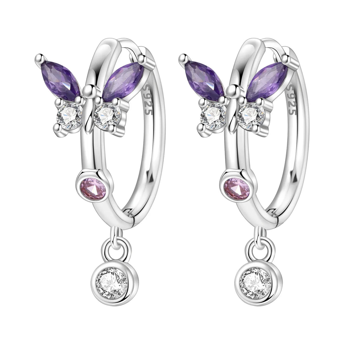 Orstarry Iris flower pendant earrings for women, featuring elegant floral design with gold-tone finish and delicate craftsmanship.