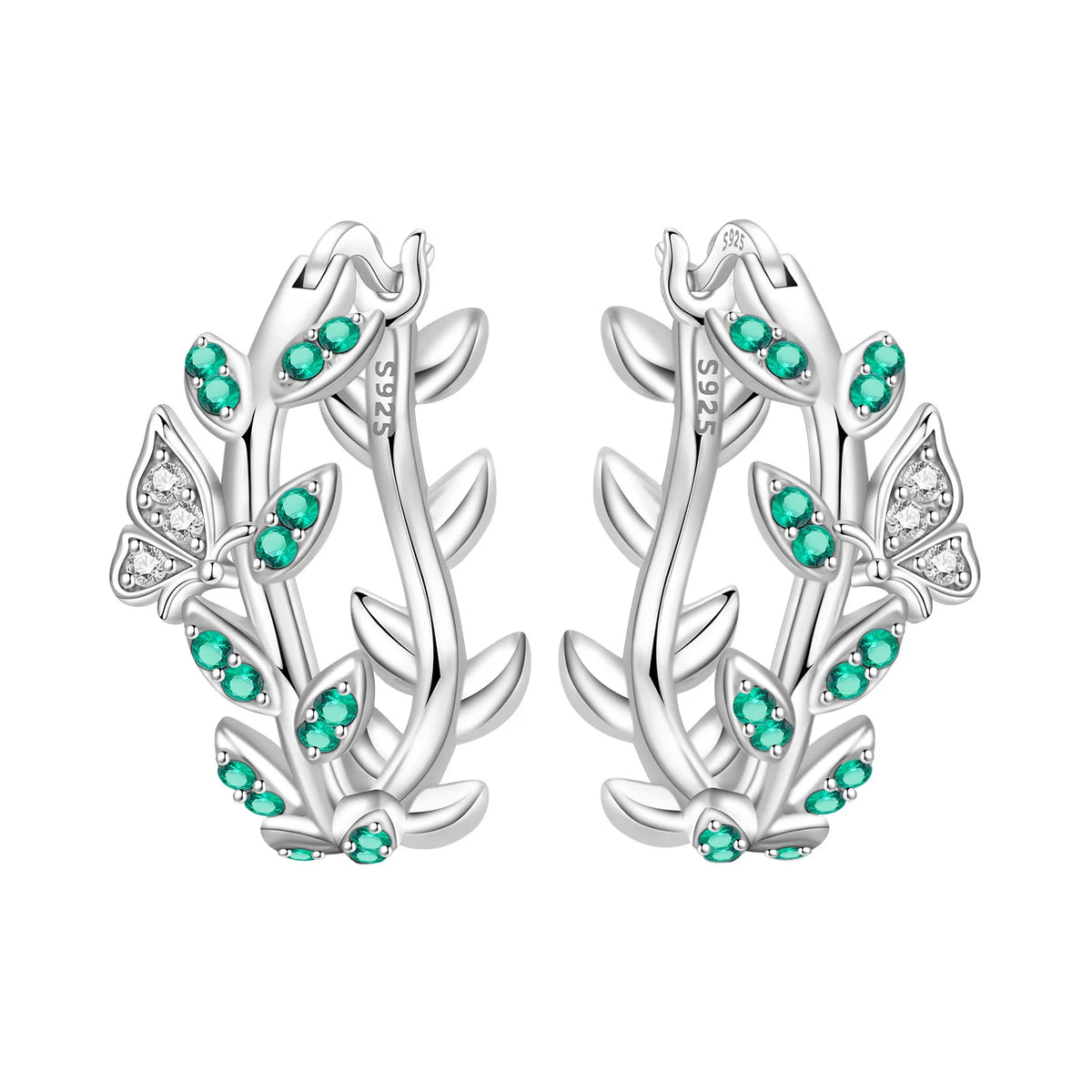 Orstarry Plata de Ley 925 orchid-shaped earrings with delicate floral design, showcasing elegant jewelry craftsmanship.