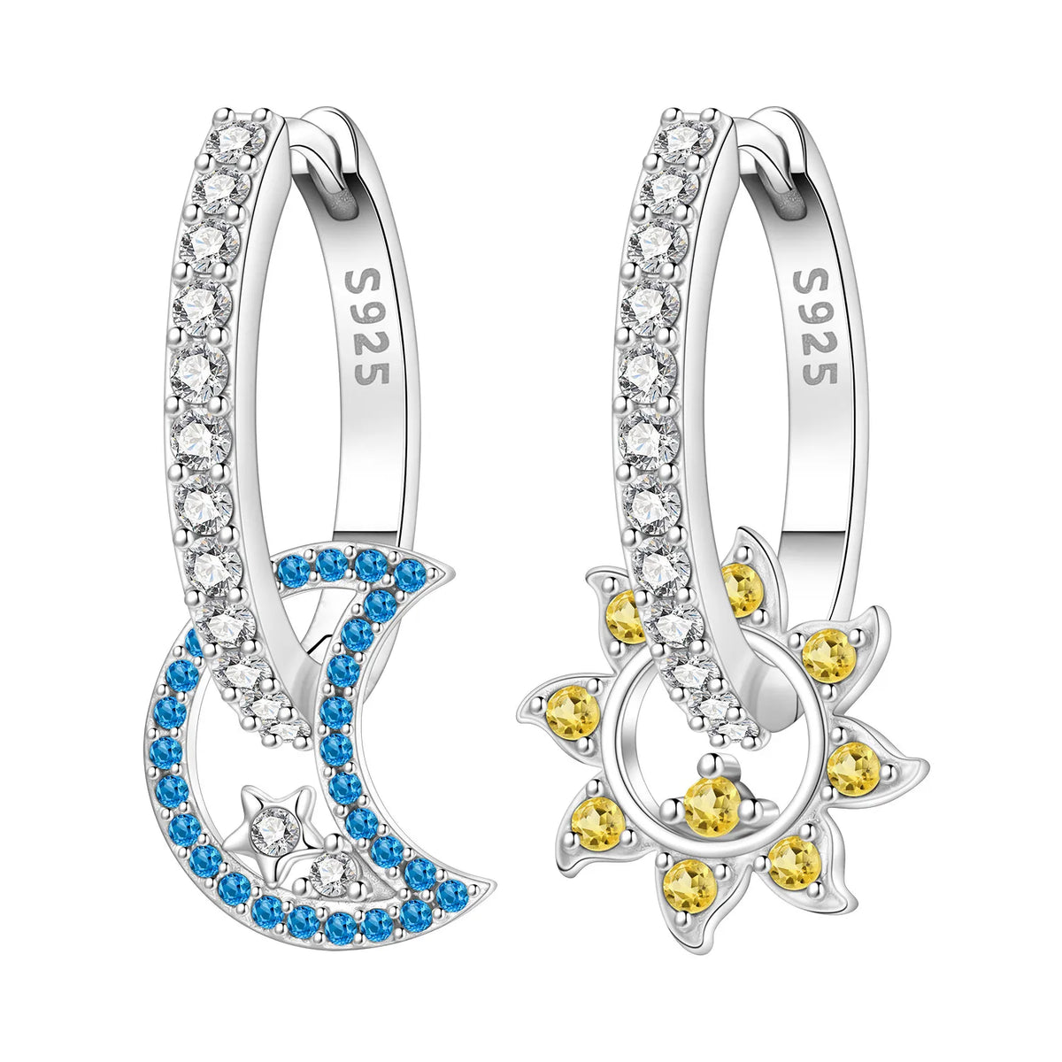 Sterling silver Orstarry earrings with star-shaped design from Corporación Turística, showcasing polished finish and elegant style.