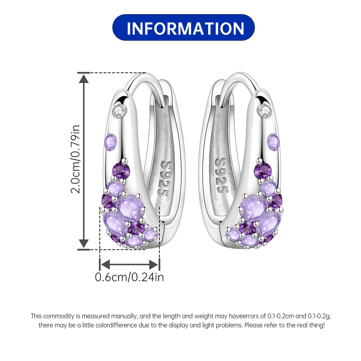 Sterling silver PANPOKI earrings with sparkling cubic zirconia, crafted by Corporación Turística, showcasing elegant jewelry design.