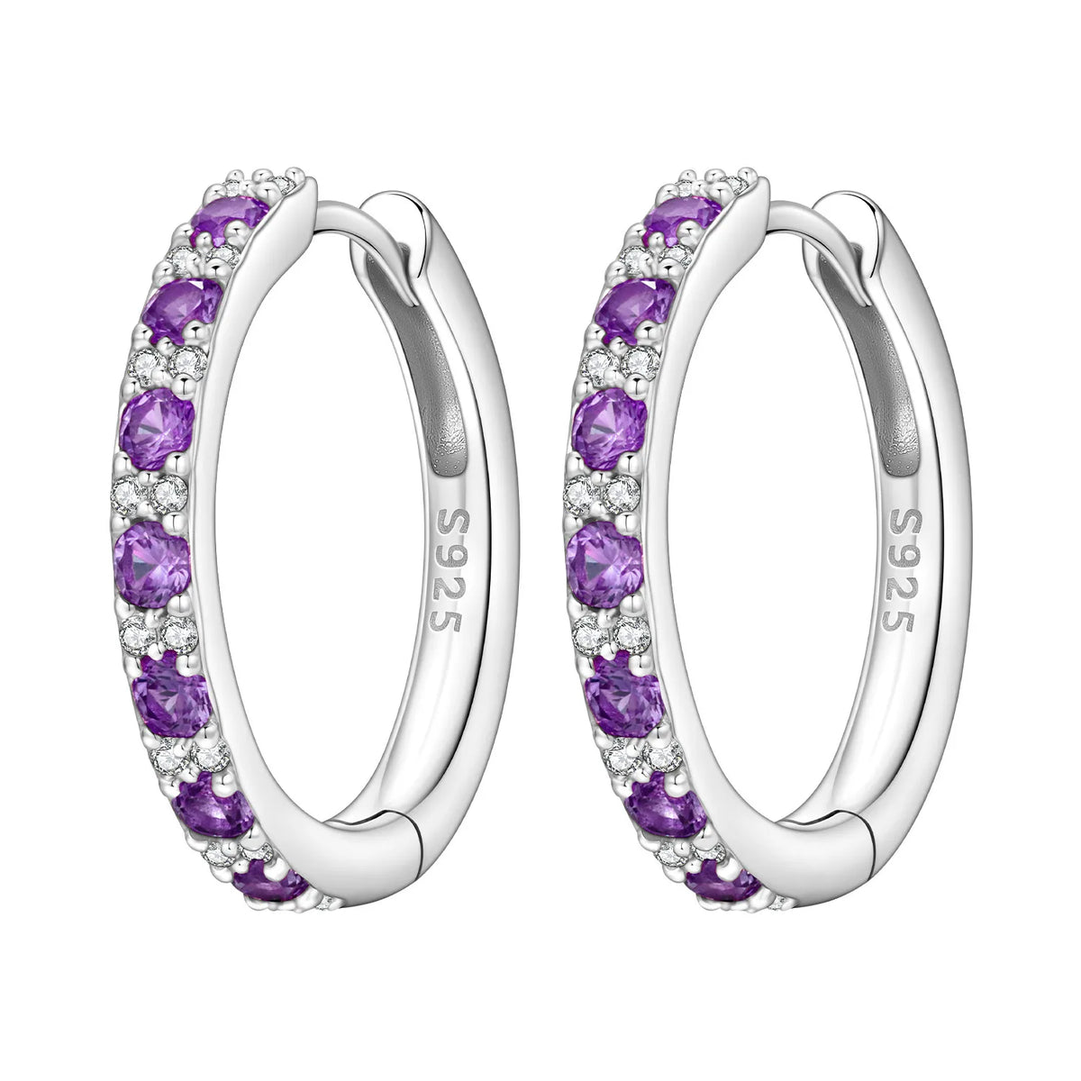 Sterling silver PANPOKI earrings with sparkling cubic zirconia from Corporación Turística, showcasing elegant jewelry design.