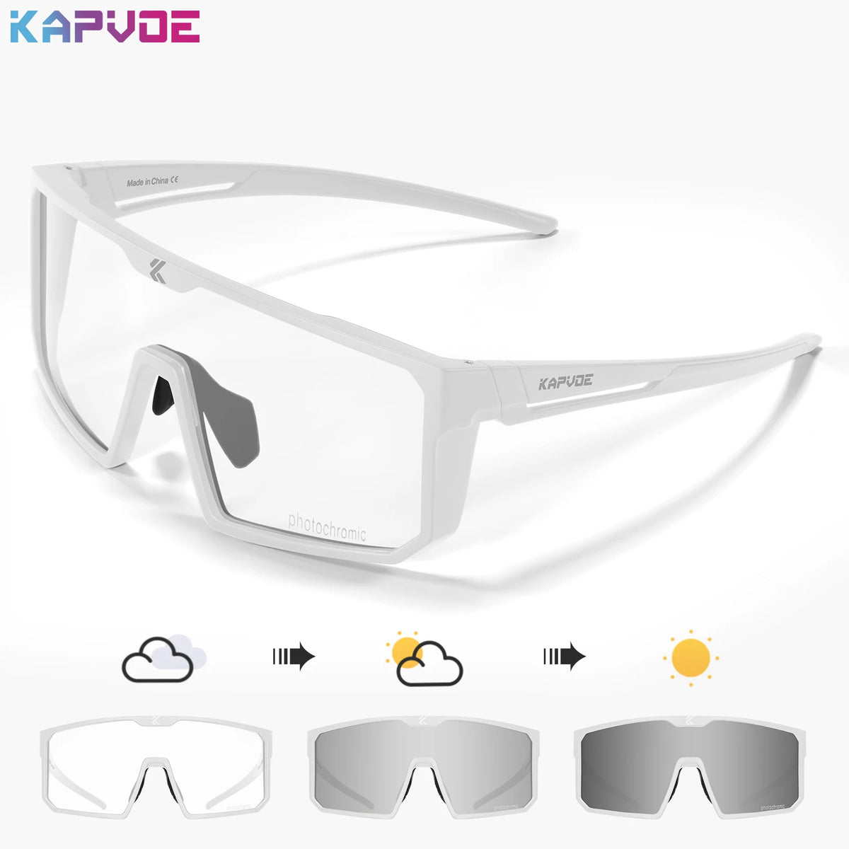 Blue Kapvoe polarized fishing sunglasses by Corporación Turística with photochromic lenses, designed for outdoor fishing activities.