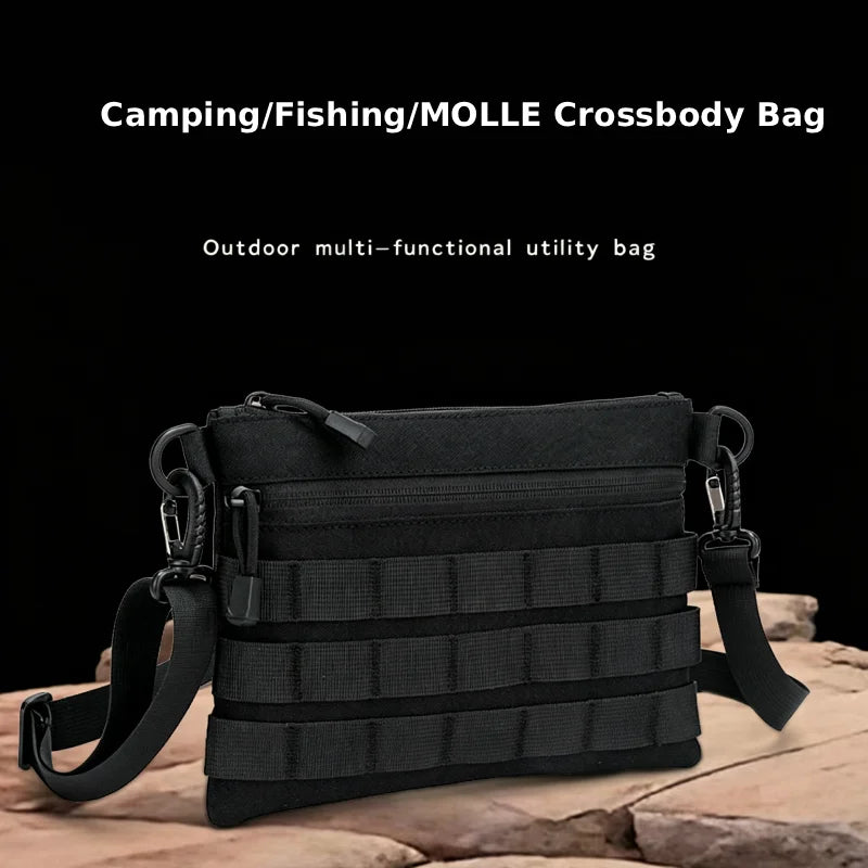 Mini tactical outdoor bag by Corporación Turística, multifunctional design with multiple compartments and durable material.