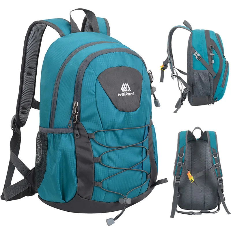 Camping backpack by Corporación Turística, durable hiking travel bag with multiple compartments for outdoor adventures.