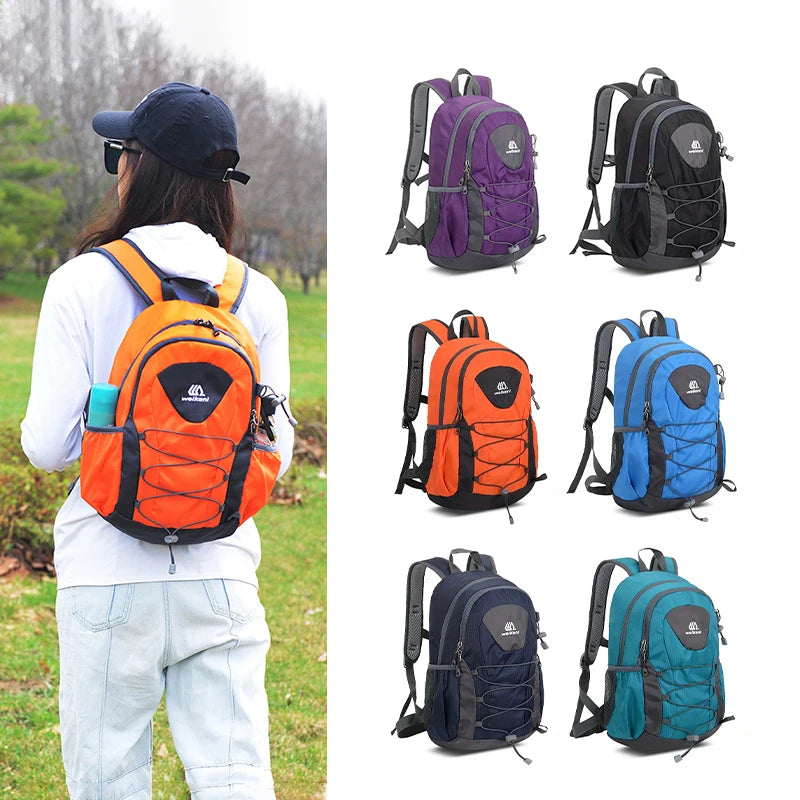 Camping backpack and travel bag for hiking from Corporación Turística, featuring adjustable straps and multiple compartments.